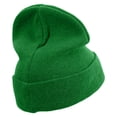 thumbnail image 3 of PaPa Bear Design Embroidered Big Size Superior Cotton Long Knitting Beanie - Kelly XL-3XL, 3 of 5