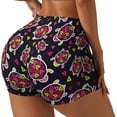 thumbnail image 2 of Xecao Ladybug Print Workout Shorts for Women Soft Smooth Gym Yoga Scrunch Active Tennis Workout Running Shorts, 2 of 9