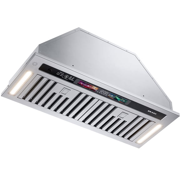 BRANO 30 Inch Range Hood Insert,900 CFM Smart Voice/Gesture/Touch Control,with 4 Speed Exhaust Fan