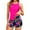 Multicolor#7, variant on pstuiky Bikinis for Women, Women Solid Color Bandage Bikini Swimwear Set Round Neck Two Piece Bathing Suits for Women Summer Beach Pool Party Women Swimsuits Multicolor S