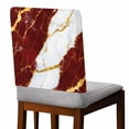 thumbnail image 2 of Red Marble Chair Covers Set of 8 Gold Foil Modern Chair Back Covers Stretch Removable Washable Chairs Slipcovers Chair Protector for Dining Room Kitchen Party Decor, 2 of 5