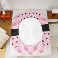 thumbnail image 4 of Manfei Black Coquette Bow Fitted Sheet Full,Minimalist Geometric Polkadot Bed Set,3pcs,1 Fitted Sheet and 2 Pillowcases, 4 of 6