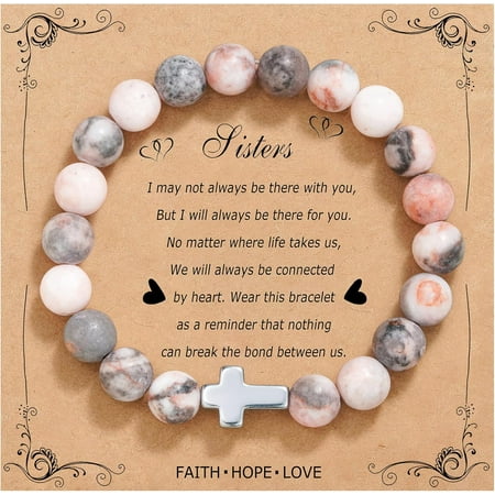 Christian Gifts For Women Cross Beads Bracelet Catholic Religious Jewelry Mothers Day Birthday Christmas Gifts For Women Mother Daughter Sister Girlfriend Grandma Wife