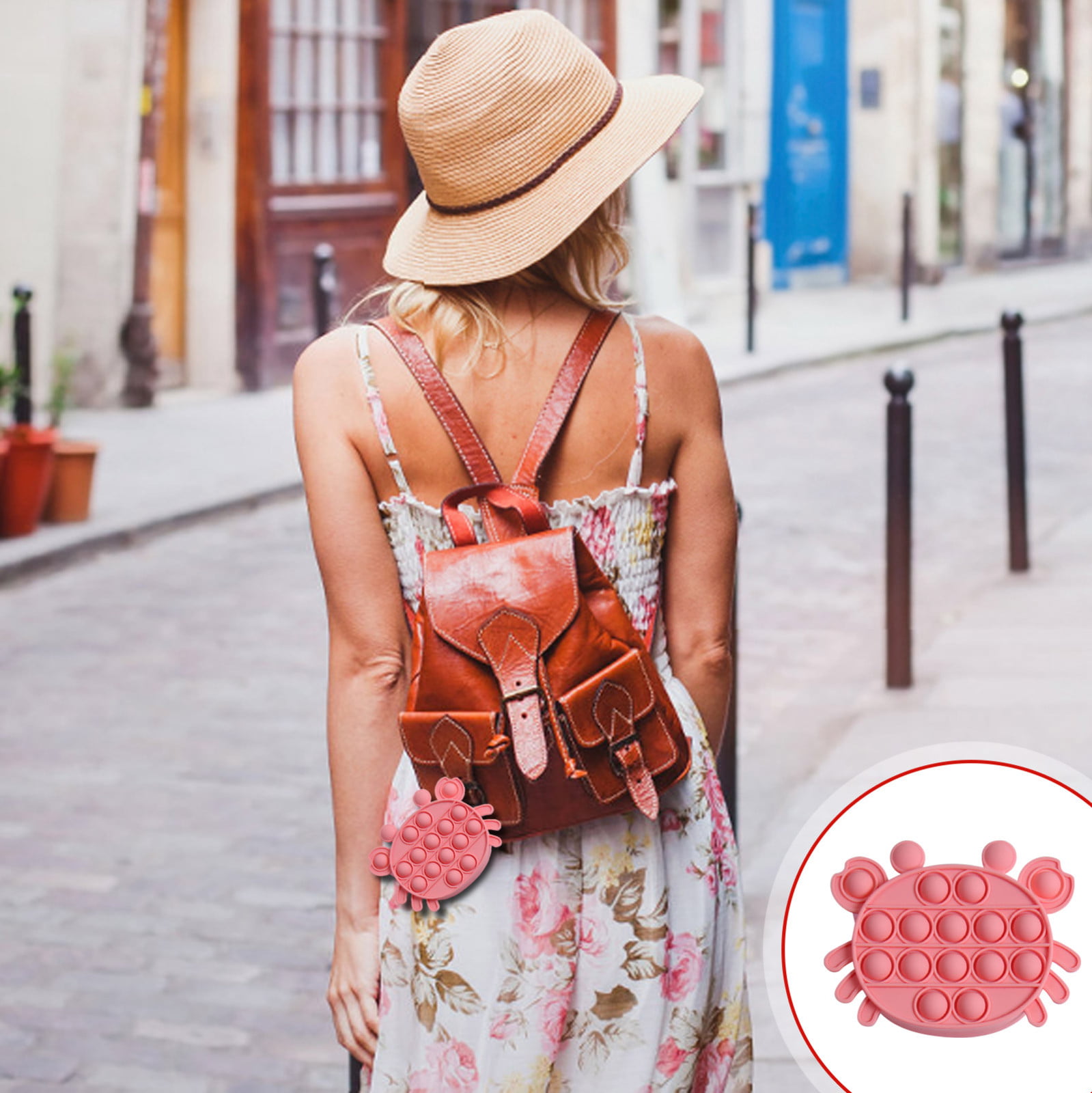 Fidget Poppet Bubble Toys Handbag Sensory Shoulder Bag Coin Purse Wallet Girls 