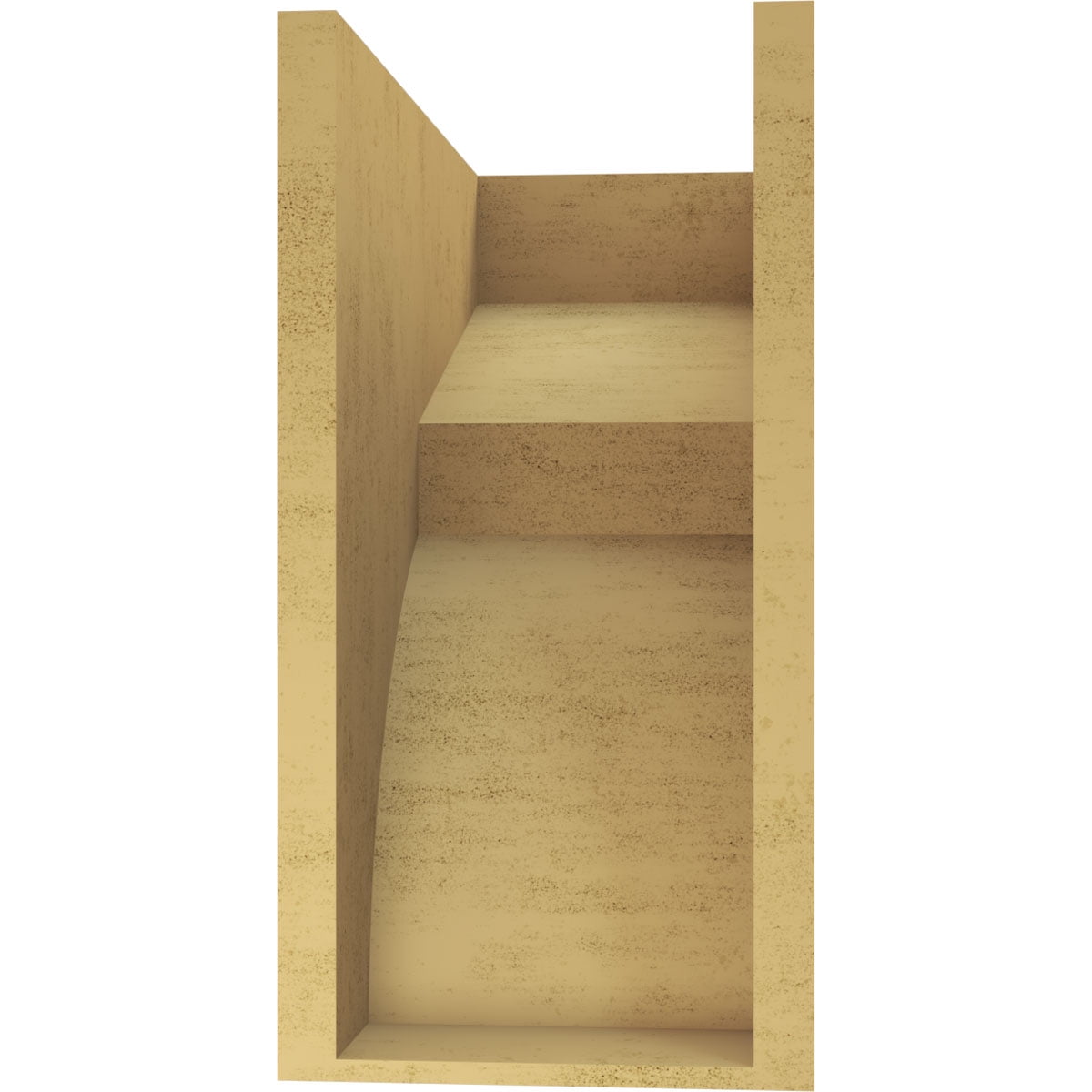 9"W x 18"D x 18"H Classic Monterey Rough Cedar Woodgrain TimberThane Corbel, Primed Tan
