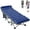 Blue-29, variant on Lilypelle Adult Folding Camping Cot, Heavy Duty Sleeping Cot Bed with 4D Pillow, 2 Sided Pearl Cotton Mattress,Gray