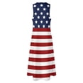 thumbnail image 6 of HAPIMO Women's Maxi Dress with Pocket Summer Sale USA Flag Print Fashion V Neck July 4th Casual Relaxed Vintage Sleeveless Patriotic Sundress for Girls Discount Red M, 6 of 7