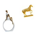 thumbnail image 6 of CoudarTitie Girl Horse Figurine Women Statue Animal Sculpture Table Centerpieces Bedroom Readers Gift Bookshelf Farmhouse Abstract Engraved Resin Versatile Decora, 6 of 8