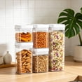 thumbnail image 6 of 💥SomWiBe Airtight Food Storage Container 1.5L Square Stackable Pantry Organizer Clear Acrylic Kitchen Canister BPA Free for Pasta Rice Flour Sugar Dry Food Storage Box, 6 of 9