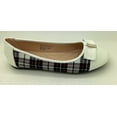 thumbnail image 2 of Plaid with Solid Toe Tip Ballerina Flats, 2 of 4