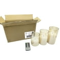 thumbnail image 4 of Stonebriar LED Pillar Candles in Clear Glass Hurricanes — Remote & Timer, Real Wax Flameless Candles for Home Décor, Pack of 3, Assorted Sizes, 4 of 6