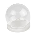 thumbnail image 3 of DOLITY Glass Display Dome Glass Globe Cover Stand for Rocks Collectibles DIY Crafts White flat base, 3 of 8