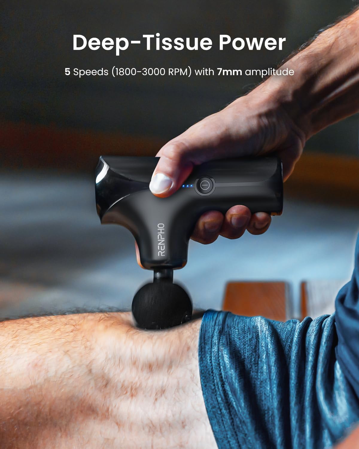 RENPHO Mini Massage Gun with Heat and Cold, Professional Pocket-Sized Massager, Portable Deep Tissue Massager with Travel Carry Bag