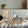 thumbnail image 3 of Kraken Soft Flannel Fleece Throw Blanket, Funny Kraken Monster in Digital Watercolor Style Vintage Graphic Image Print, Cozy Plush for Indoor and Outdoor Use, 50" x 70", Tan White, by Ambesonne, 3 of 5