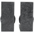 thumbnail image 6 of DecMode 6" Sleek Orb Geometric 12 lbs Black Marble Bookends with L- Shaped Bases (Set of 2), 6 of 7