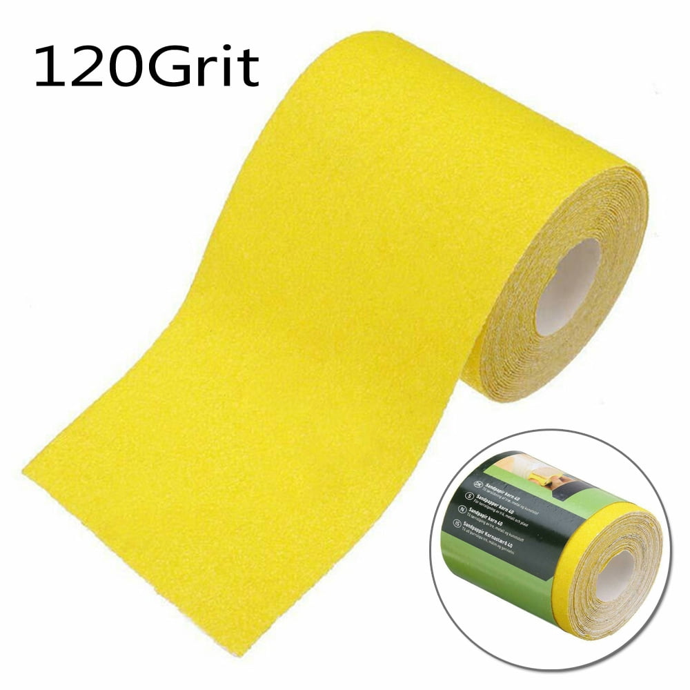 Sandpaper 5m x 115mm Sanding Roll 120 Grit Anti Clogging for Flat Surfaces 