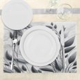 thumbnail image 3 of Ambesonne Grey Place Mats Set of 4, Autumnal Leaves Melancholic, Standard Size, Purpleblue Coconut, 3 of 5