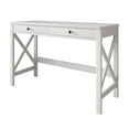thumbnail image 4 of Home Design Beatrice Writing Desk with Spacious Tabletop and Built-In Drawers, Timeless Clean-Lined Design for Bedroom, Home Office, or Study Nook, White, 4 of 8