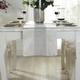 thumbnail image 4 of Camino de mesa beige con brillantes diamantes plateados, 32 x 180 cm, decoración glamurosa para cocina, café y tocador, 4 of 4