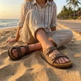 thumbnail image 6 of Cushionaire Lane Boys and Girls Sandals, Comfortable Cork Footbed Slide Sandals with Adjustable Straps and Supportive Cushioned Design - Kids Summer Sandals, 6 of 14