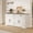 White black, variant on 66" Modern Farmhouse Sideboard Buffet Cabinet with Storage, Embossed 3 Drawers and 4 Doors Storage Cabinet, Large Coffee Bar Station for Dining Room Kitchen Living Room Brown/Dark Grey/White