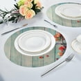 thumbnail image 6 of SKYSONIC Vintage Wooden Flowers Round Placemats for Dining Table Non-Slip Heat-Resistant Polyester Table Mats Set of 1 Washable Table Mats for Kitchen Dining Table Decoration (30), 6 of 7