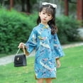 thumbnail image 2 of Otqutp Girls Qipao Long Sleeve Dress Chinese New Year Clothing Traditional Ethnic Style Performance Clothes for Kids Toddler, 2 of 8