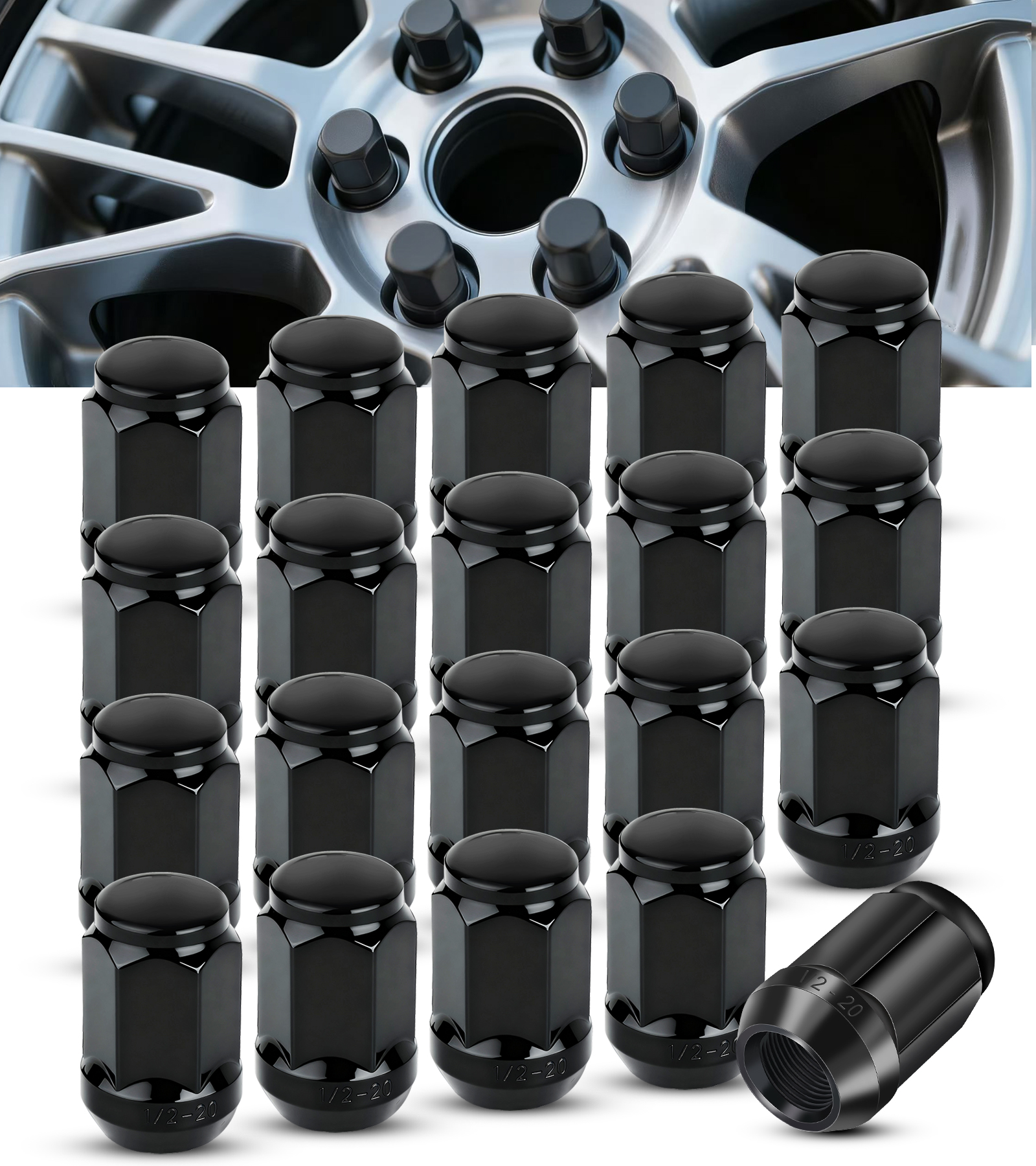 A-Premium 16 Dadi Per Ruote M12x1.5 Cromati - Seduta Piatta - Compatibili Con Toyota Tacoma, 4Runner, Camry, Lexus GX460/GX470