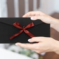 thumbnail image 2 of Kraft Paper Envelopes Black Bowknot Binding For Wedding Invitations 10Set 8.7X4.3X0.4In, 2 of 9