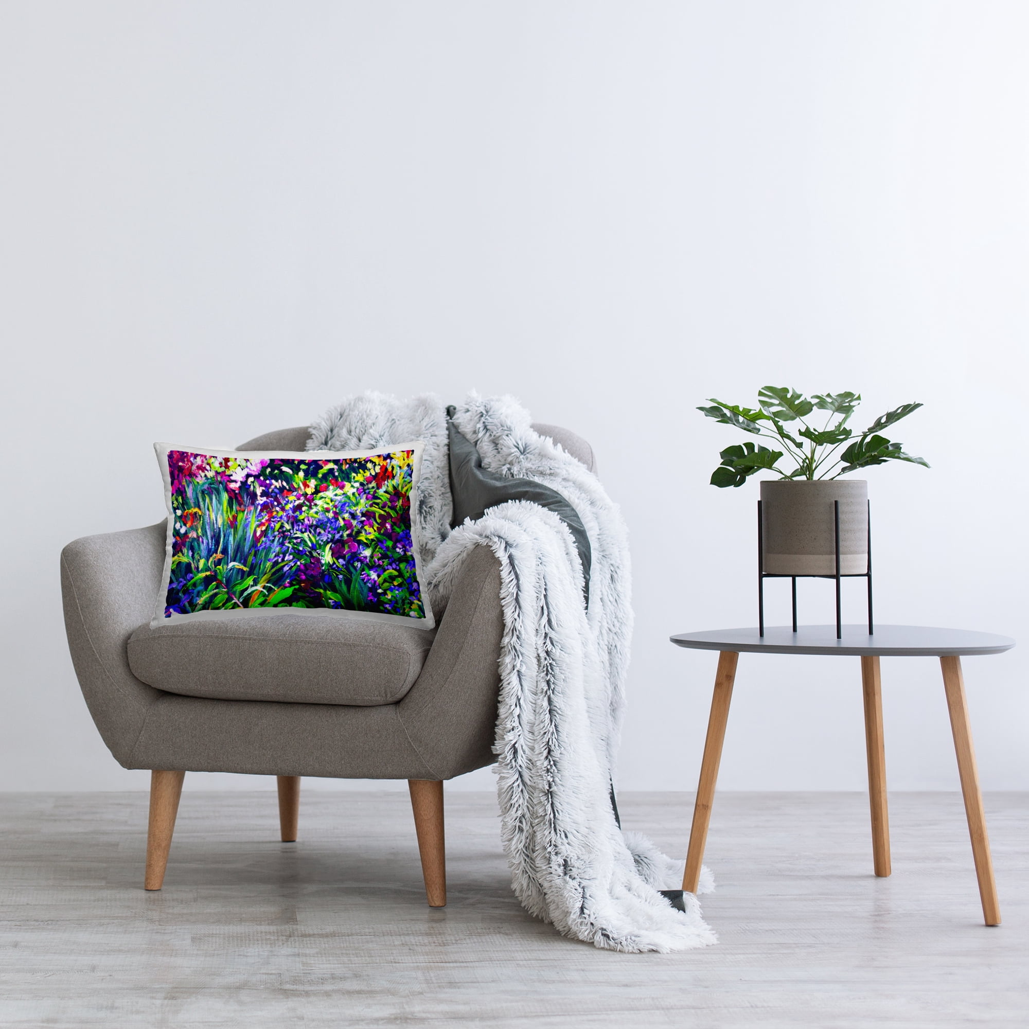 Stupell Industries Vibrant Confetti Garden Decorative Printed Throw Pillow, design by Lee Ann Zirbes, 14 x 7 x 20