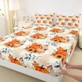 thumbnail image 3 of Manfei Thanksgiving Print Fitted Sheet Queen,Vintage Halloween Bedding,3-Piece,1 Fitted Sheet and 2 Pillowcases, 3 of 6