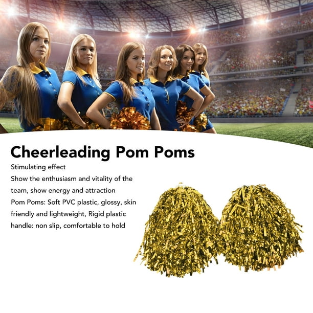 6 pcs pom-pom girl pompons: pom poms cheerleading avec poignées
