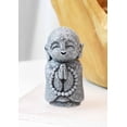 thumbnail image 6 of Feng Shui Zen Blissful Japanese Jizo Monk With Prayer Beads Mini Figurine 3"Tall, 6 of 6
