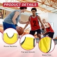 thumbnail image 3 of Uxcell Soccer Training Vest, Team Sports Pinnies Reversible Numbered Jerseys Yellow 21 in, 3 of 7