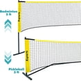 thumbnail image 5 of Ksports Regulation Size Pickleball Net 22 Feet Yellow, can be Used as Recreation Tennis or Badminton Net, Comprises of Pickleball Portable Net, 4 LED Shuttlecocks, Carry Bag and 2 Pickleballs, 5 of 8