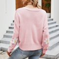 thumbnail image 5 of PENGXIANG Cardigan Décontracté Sexy Mode Col en V Imprimé Manches Longues Blouse, 5 of 5