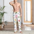 thumbnail image 2 of Logiee Easter Egg3 Print Pajama Pants for Men,Men’s Pajama Bottoms,Mens PJ Pants with Pockets & Button Fly-Large, 2 of 6