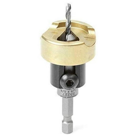 

- (55227) Carbide Tipped 82° Countersink with Adjustable Depth Stop & No-Thrust Bearing 3/8 Dia x 1/8 Drill (Pack of 1)