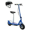 Razor E300S Seated Electric Motorized Scooter (Blue) & Youth Helmet (Black)