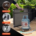 thumbnail image 5 of 6-Piece Gray Patio Wicker Conversation Set with 48 Inch Propane Fire Pit Table, Swivel Chairs, Furniture Covers & Cushions, 5 of 10