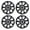 Silver Lacquer & Black Lacquer, variant on (4-Pack) 16 inch Universal Wheel Covers Steel Fit 16" Tire And Rim,Silver Lacquer & Black Lacquer