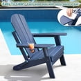 Cuscino per sdraio con schienale alto in poliestere blu