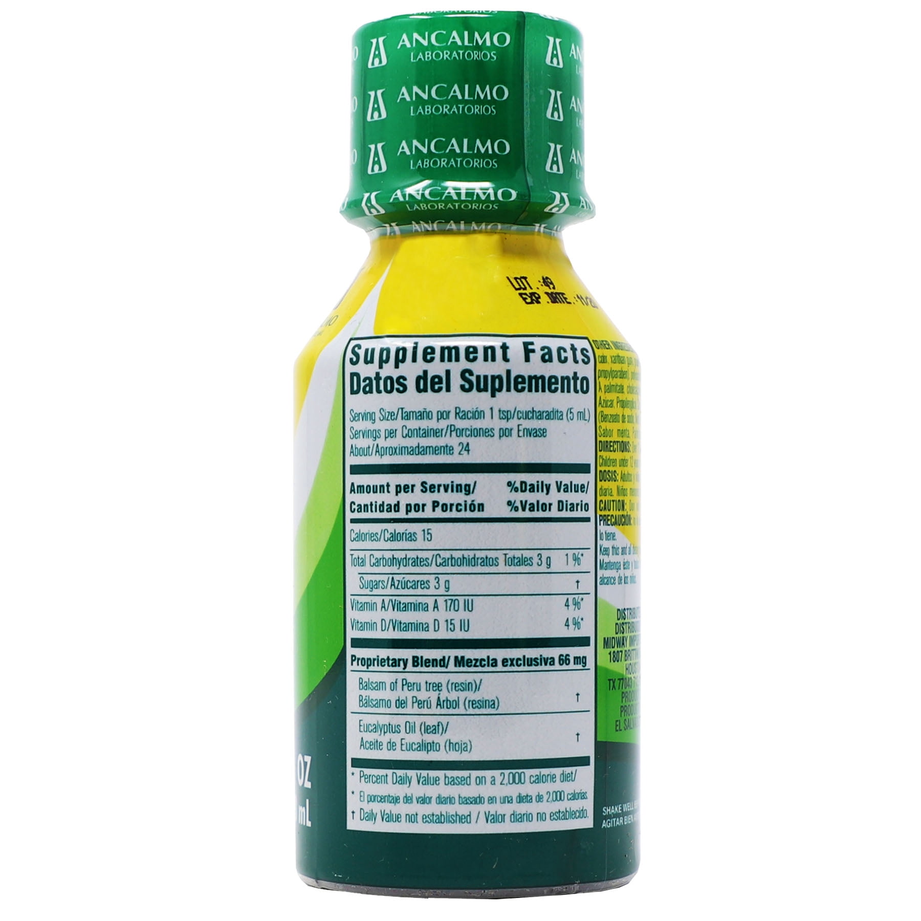 Zorritone Syrup Enriched with Vitamins A and D, Mint Flavor, Helps in Relieving Cough, 4 Fo