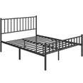 thumbnail image 2 of Yaheetech Metal Bed Frame Queen Bed with Spindle Headboard and Footboard,Black, 2 of 9