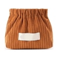 thumbnail image 1 of Organizador de lazos para el pelo elástico de pana, bonita bolsa de maquillaje de viaje para mujer (marrón), 1 of 4