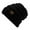 Black, variant on Unisex Adult Slouchy Knit Beanie Hat Outdoor Windproof Warm Ribbed Skull Cap with Leather Patch Detail Everyday Casual Apparel Winter Fashion Headwear