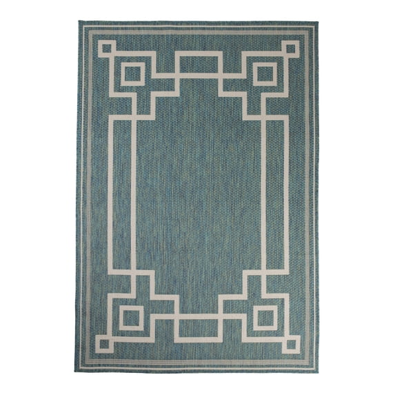 Furnish My Place Outdoor Oriental Rug - 7 ft. 10 in. x 10 ft., Ocean