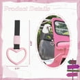 thumbnail image 2 of Xotic Tech 2 Pieces JDM Heart Shaped Car Handle Straps, Rear Bumper Warning Loops Heart-Shaped Ring for Cars, SUV, Subway, Bus Interior Exterior Decoration (Pink), 2 of 9