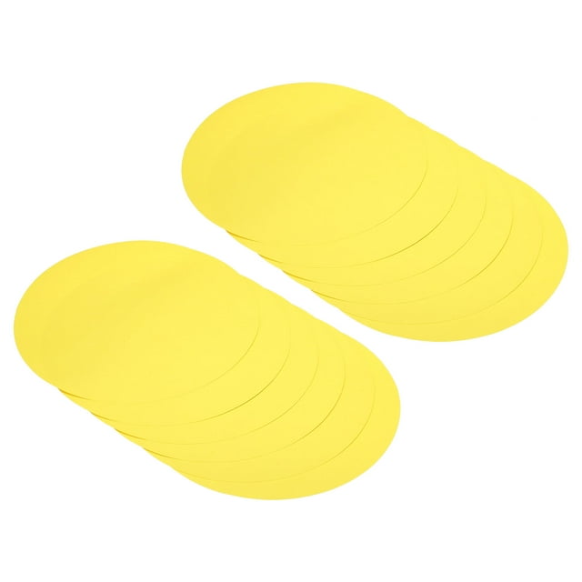 Unique Bargains 7.9-inch Round Cardboard Paper, 40 Pcs Blank Disc Circles Slices for Party Decorations DIY Craft, Yellow