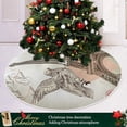 thumbnail image 6 of FMSHPON Paris Tower Xmas Christmas Tree Skirt Stand Mat for Holiday Party Decoration Indoor Outdoor 36 inches, 6 of 6